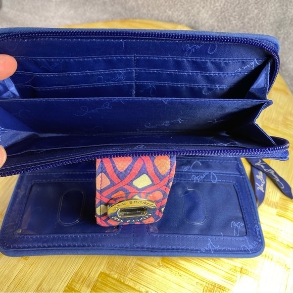 Vera Bradley Wallet Blue-Pink Zips - Picture 6 of 9
